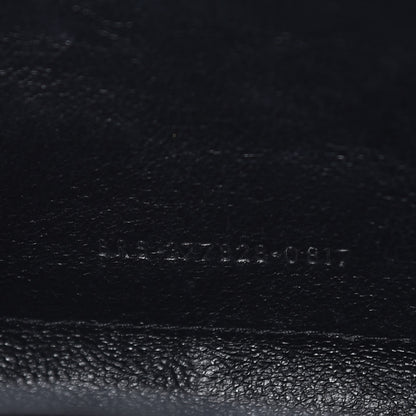 Saint Laurent Grain De Poudre Matelasse Chevron Monogram Chain Wallet Black 10 of 17