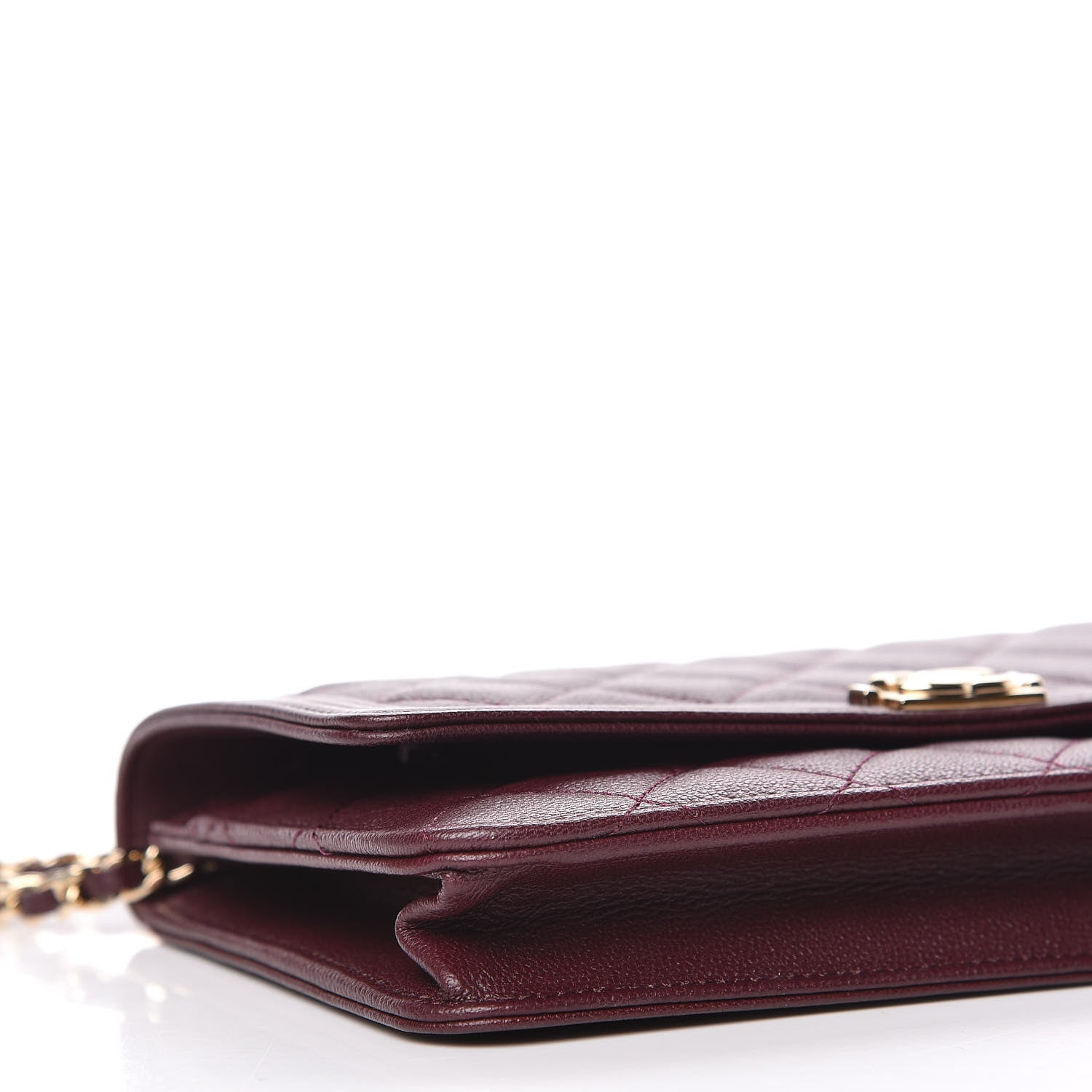 Chanel Caviar Quilted Boy Wallet On Chain WOC Dark Purple 9 of 11