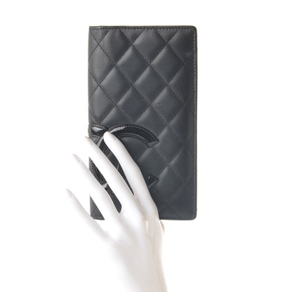 Chanel Calfskin Quilted Cambon Yen Wallet Black 2 of 12