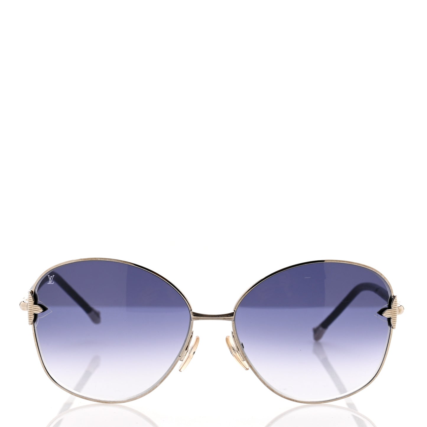 Monogram Viola Round Sunglasses Z0464U Silver Navy
