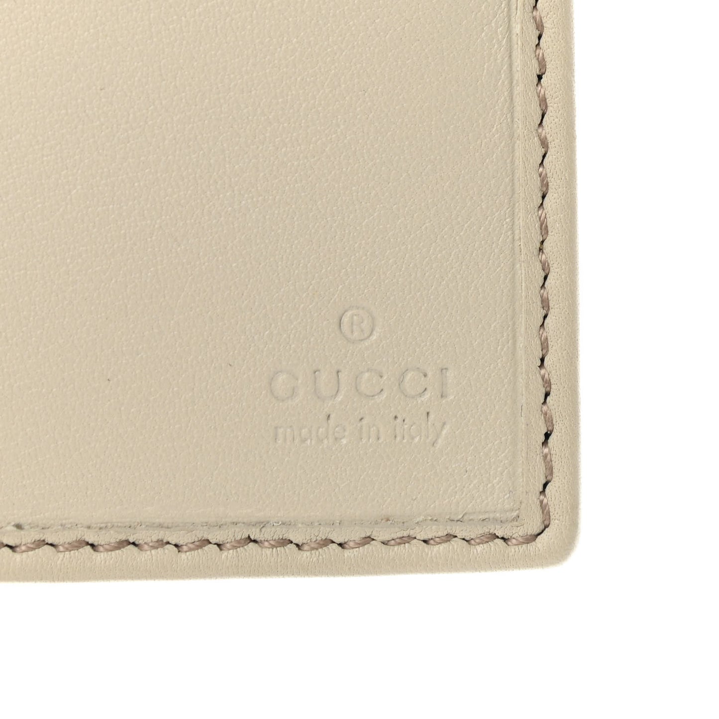 Guccissima Abbey Continental Wallet Off White