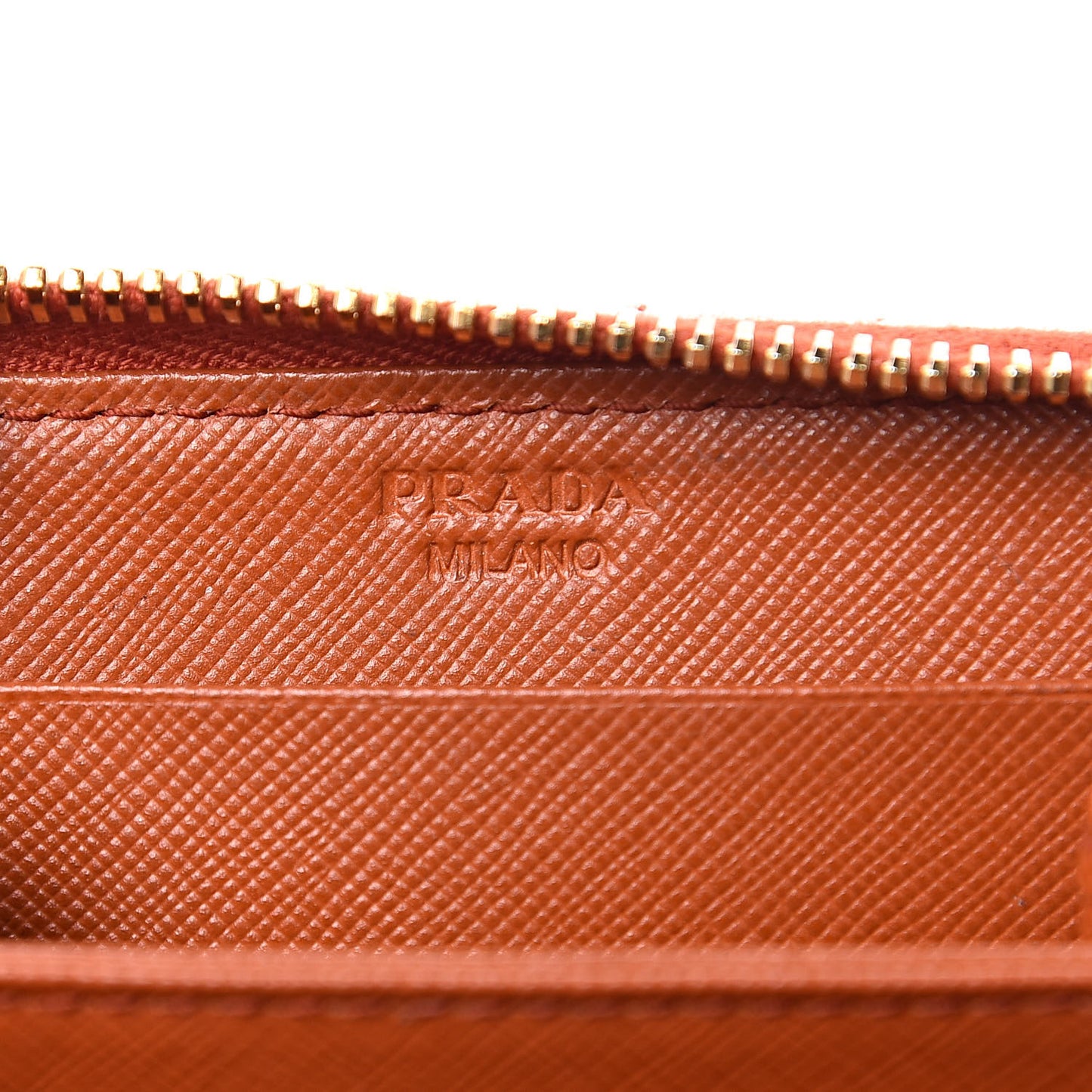 Saffiano Metal Zip Coin Purse Papaya