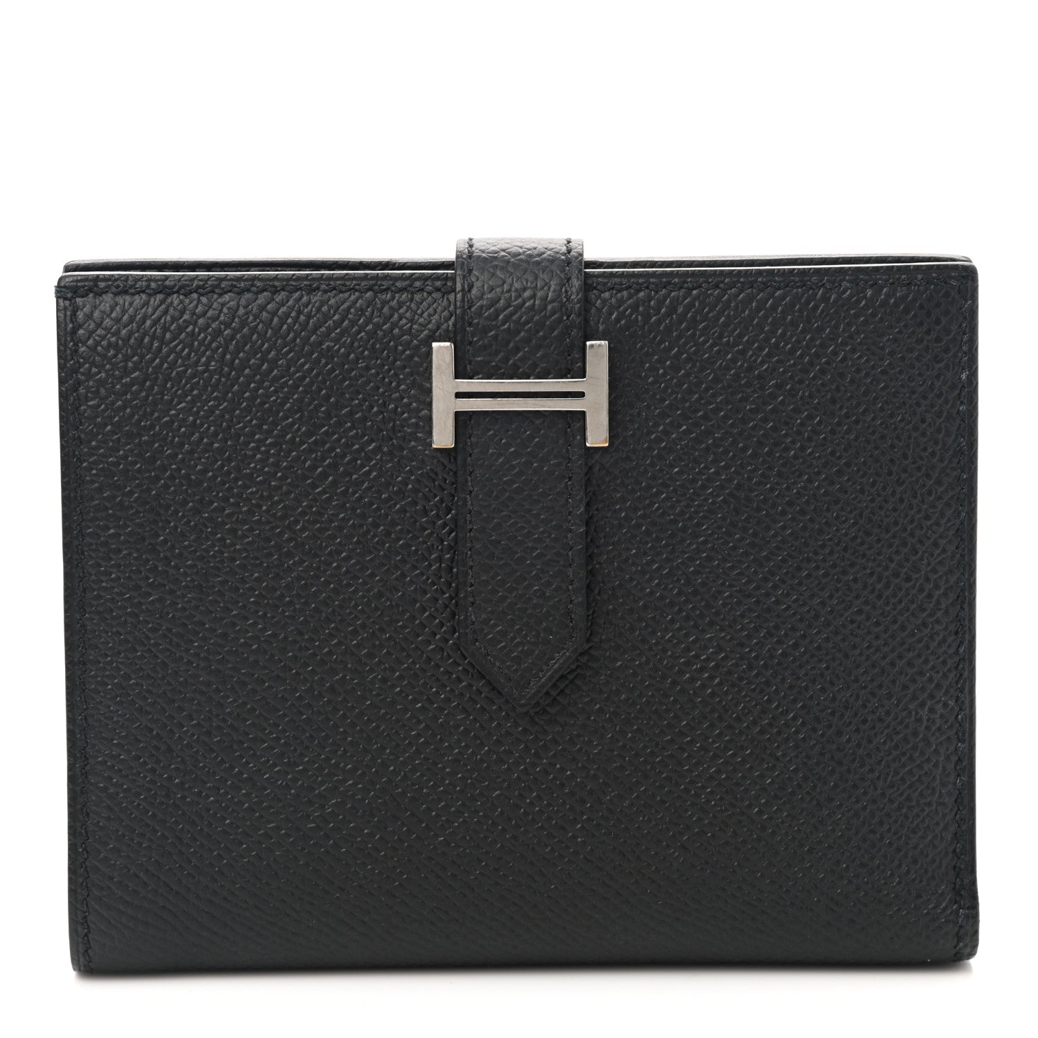 Hermes Epsom Bearn Compact Wallet Black 1 of 8