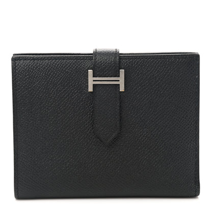 Hermes Epsom Bearn Compact Wallet Black 1 of 8