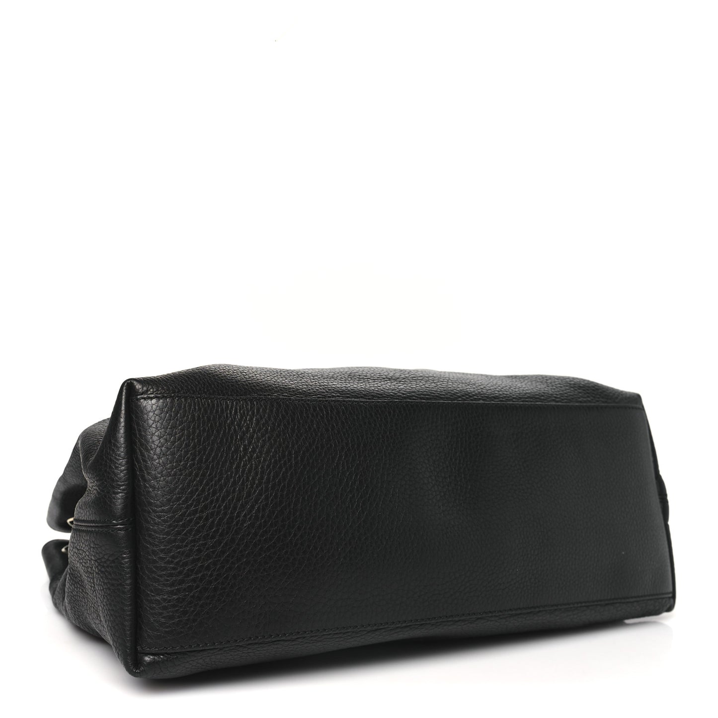 Pebbled Calfskin Medium Soho Chain Shoulder Bag Black