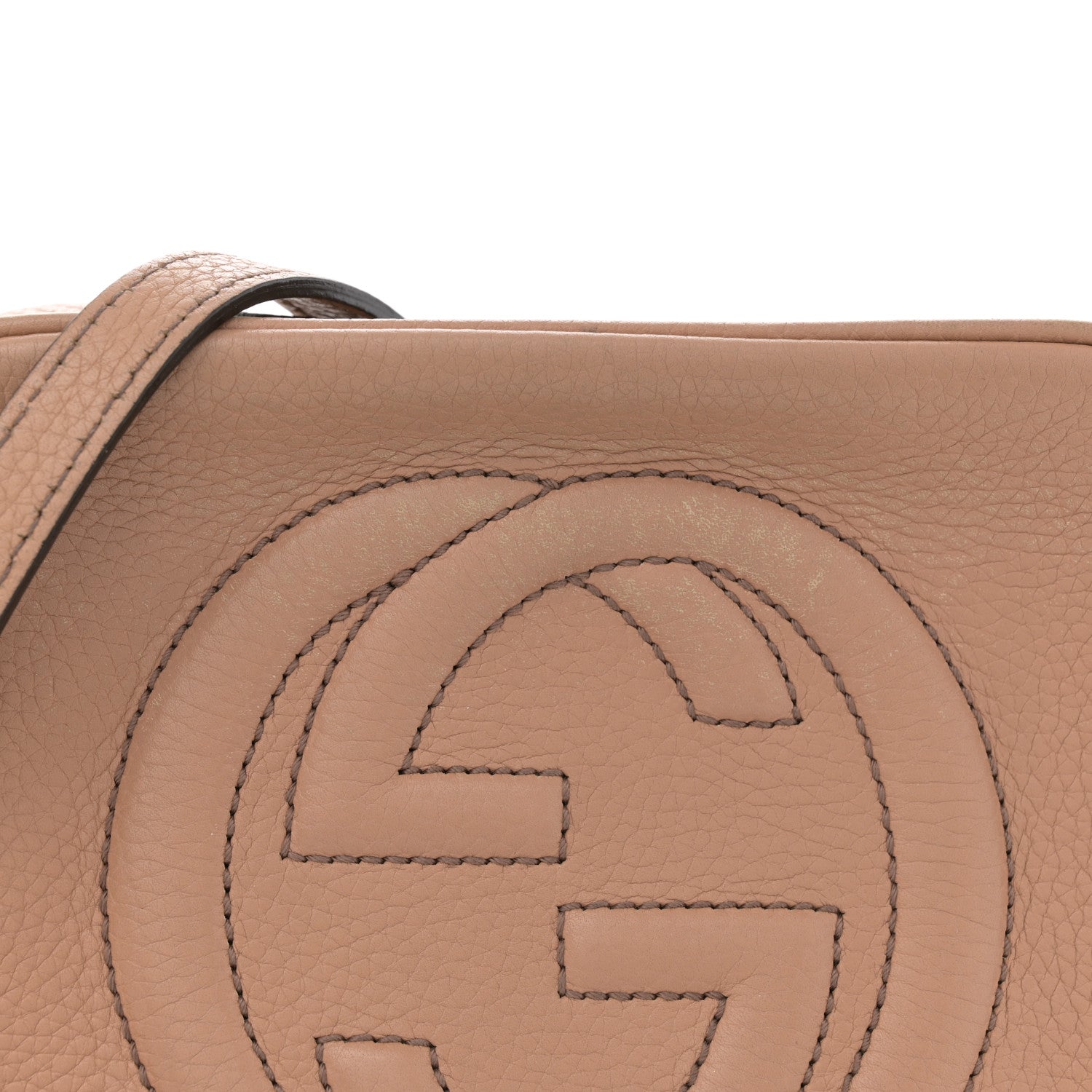 Gucci Pebbled Calfskin Small Soho Disco Bag Camelia 8 of 16
