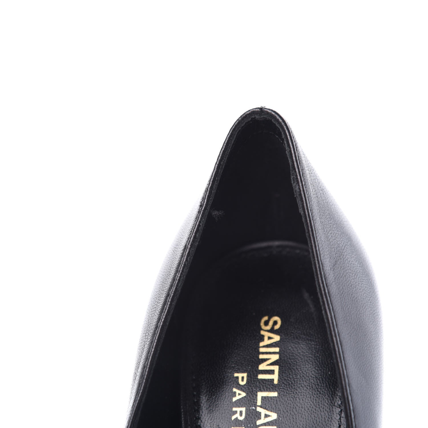 Saint Laurent Calfskin Opyum 110 Pumps 35 Black Gold 10 of 12