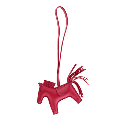 Hermes Milo Lambskin Grigri Rodeo Horse Bag Charm PM Rose Mexico 1 of 4