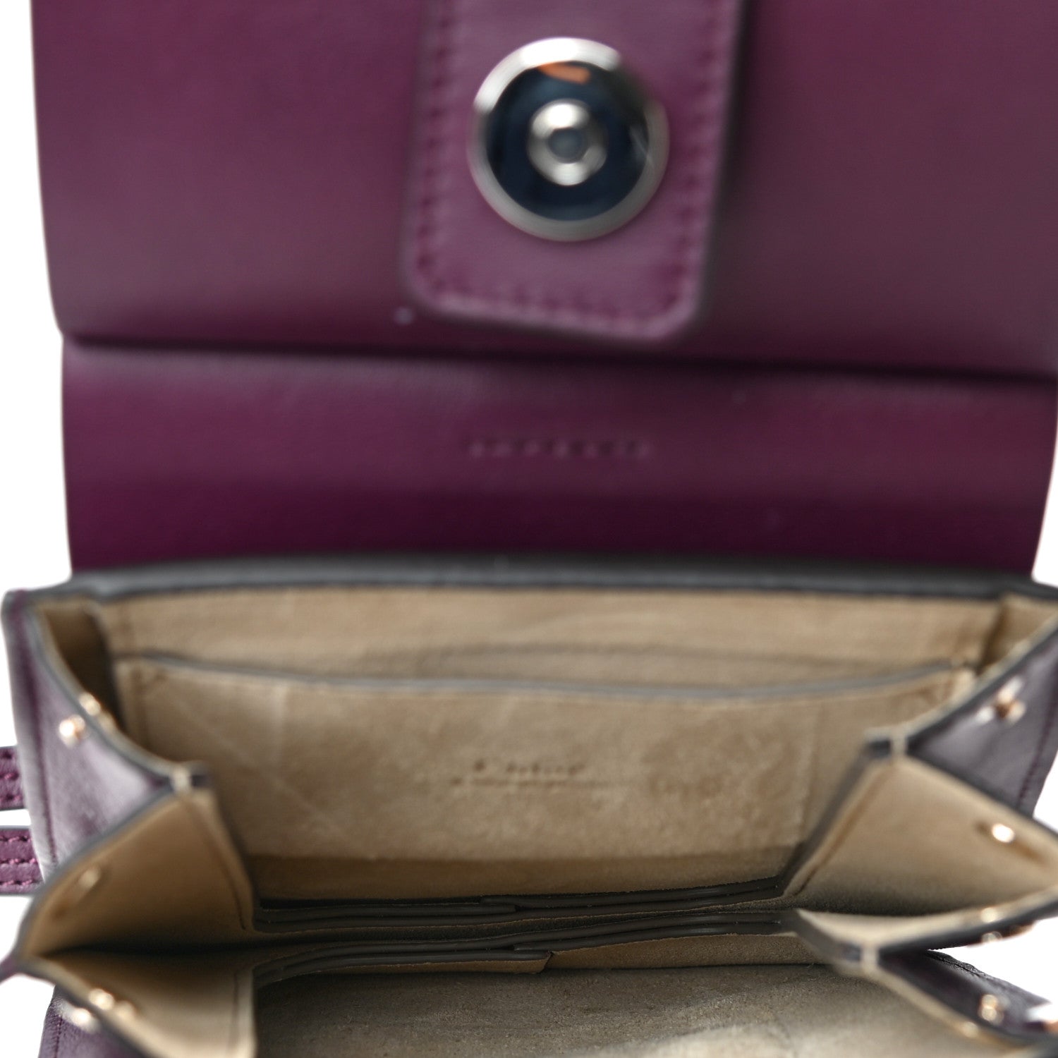 Chloe Suede Calfskin Mini Faye Bracelet Bag Nightfall Purple 4 of 4