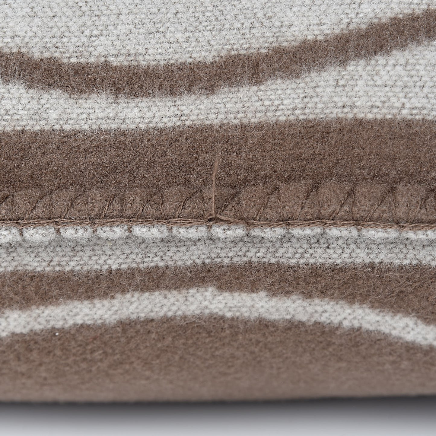 Merino Wool Cashmere CC Pillow Dark Beige Light Beige