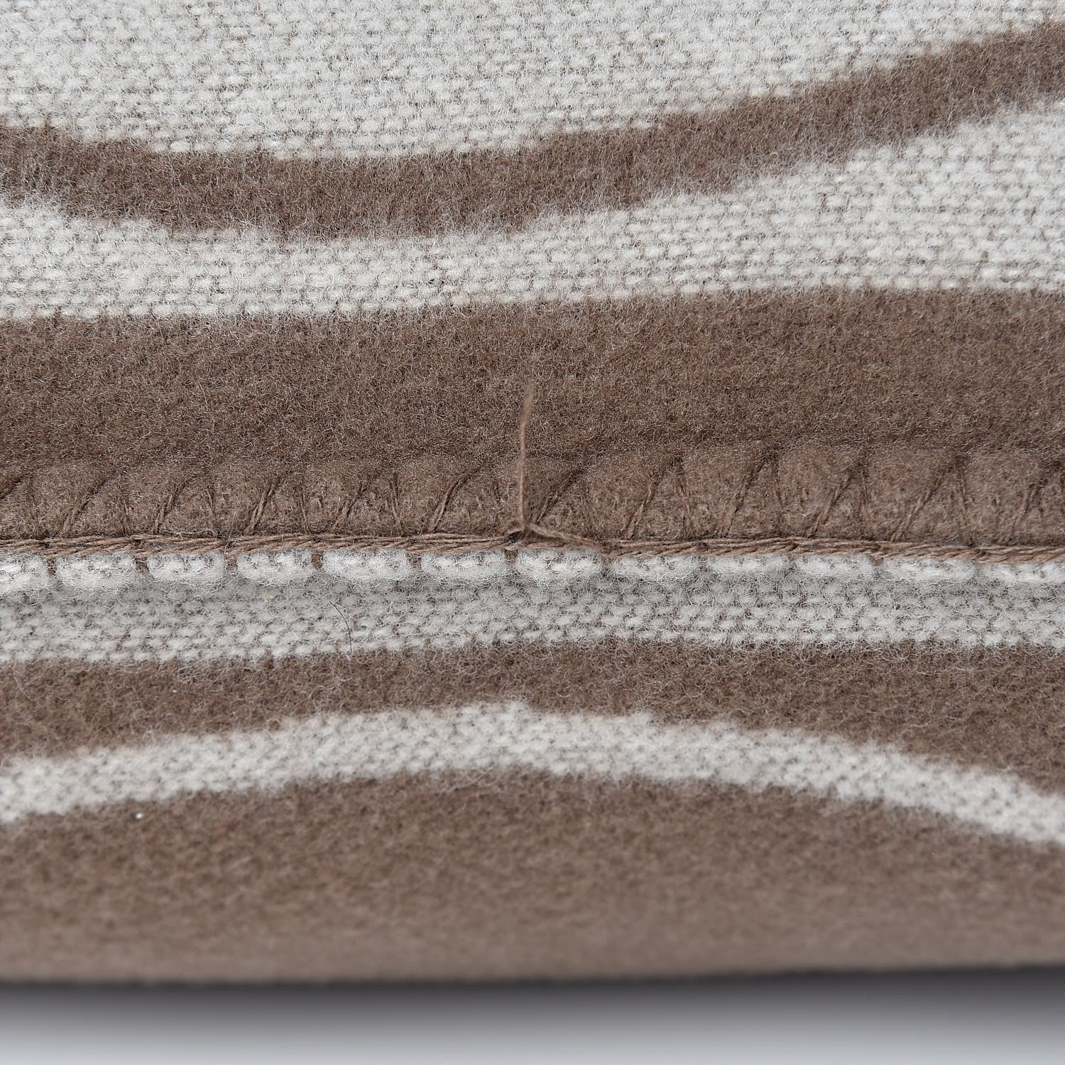 Chanel Merino Wool Cashmere CC Pillow Dark Beige Light Beige 9 of 9