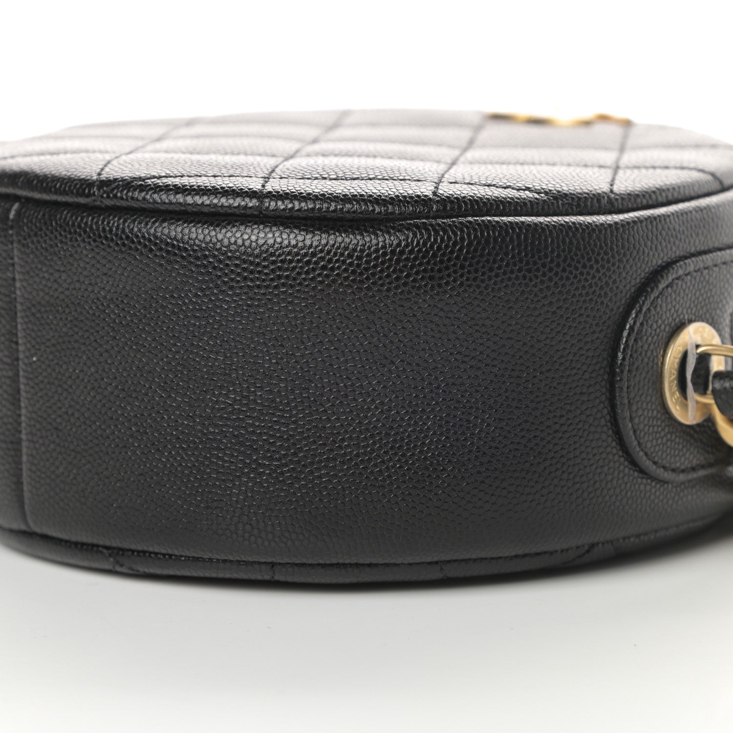 Chanel Caviar Quilted Small Round Bag With Chain Black 10 of 10