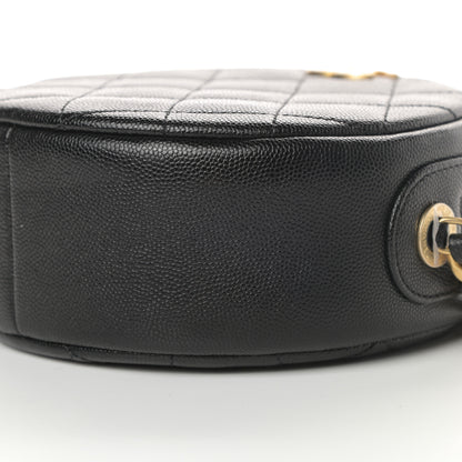 Chanel Caviar Quilted Small Round Bag With Chain Black 10 of 10