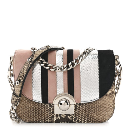 Prada Metallic Ayers Suede Arcade Crossbody Bag Multicolor 1 of 11