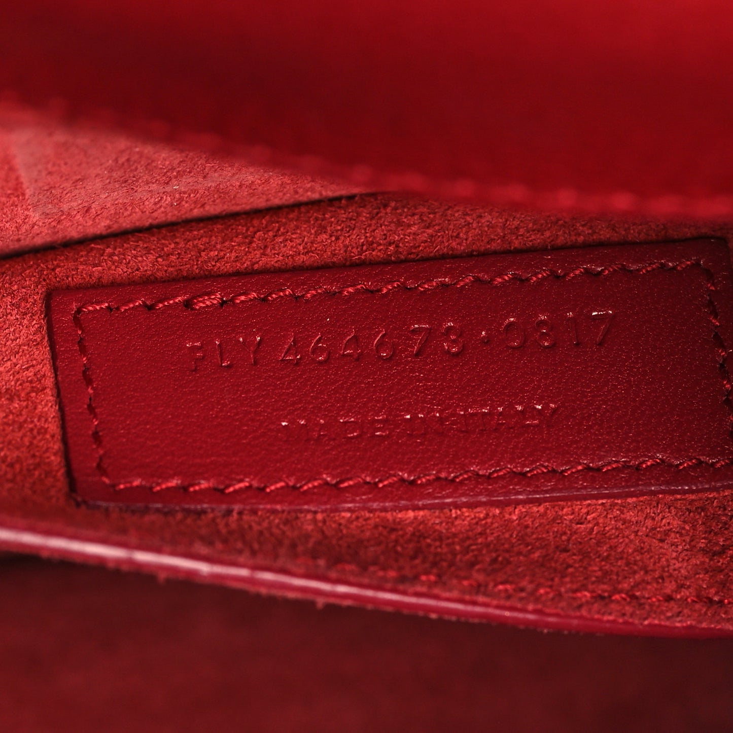 Grained Calfskin Medium Monogram Sunset Satchel Red