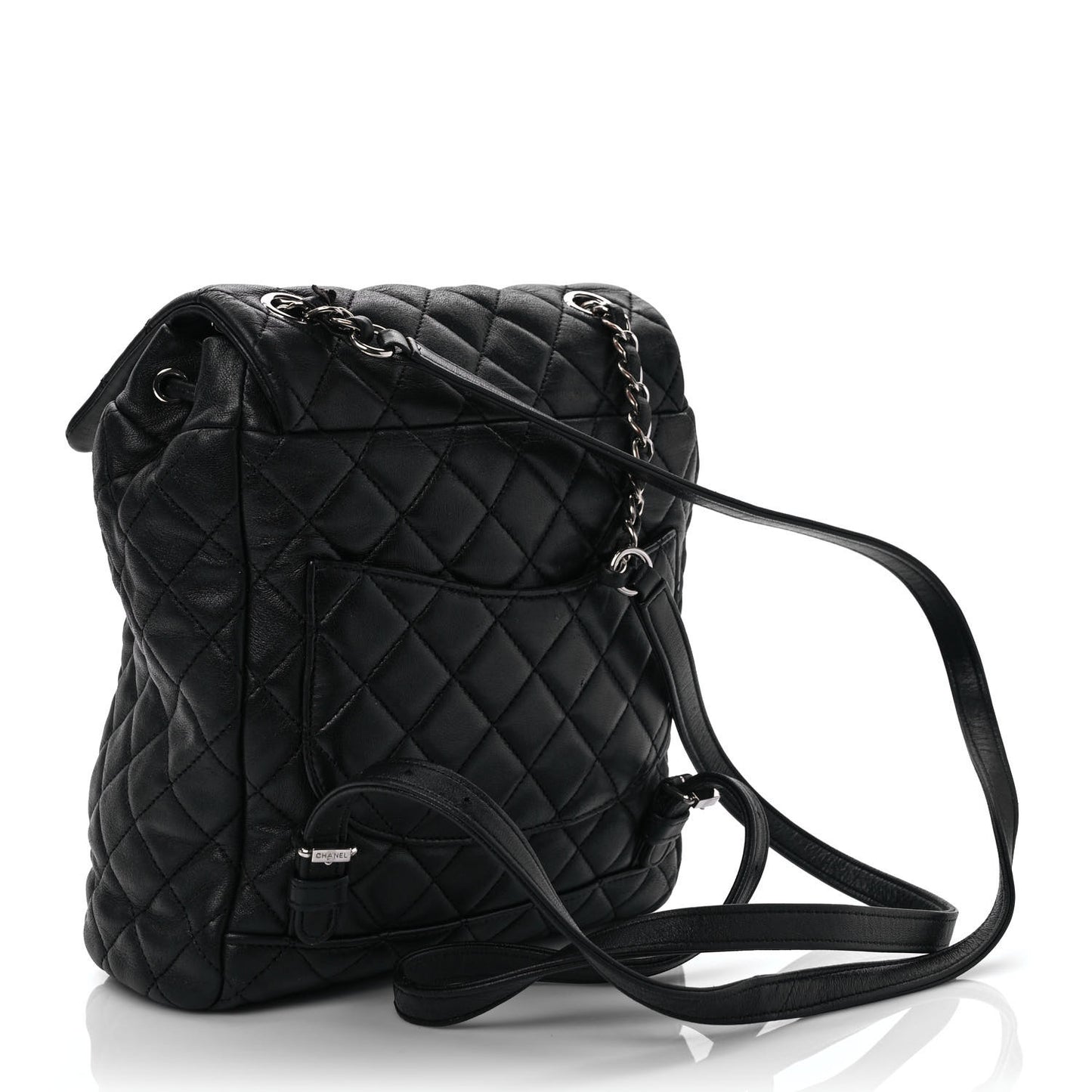 Lambskin Quilted Small Urban Spirit Backpack Black