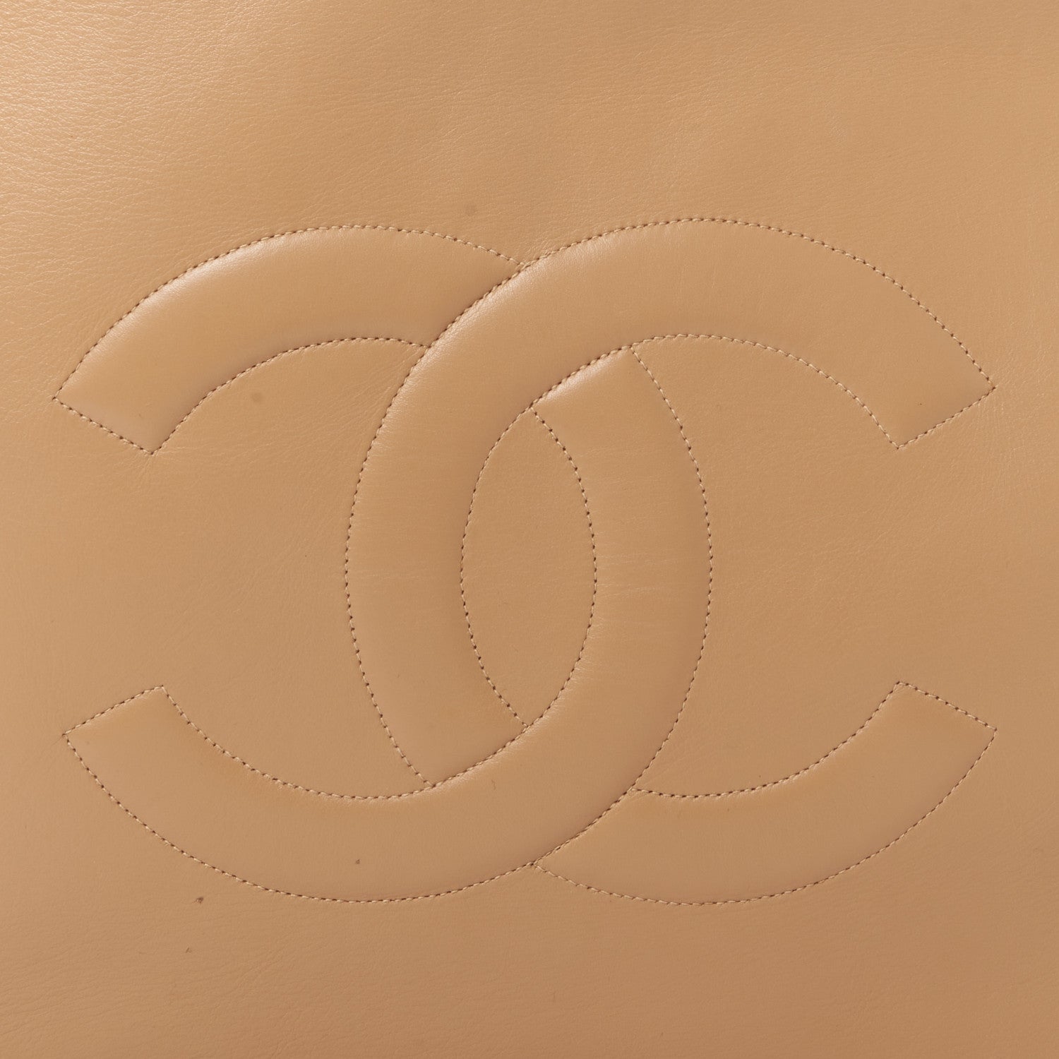 Chanel Lambskin CC Tote Beige 7 of 10