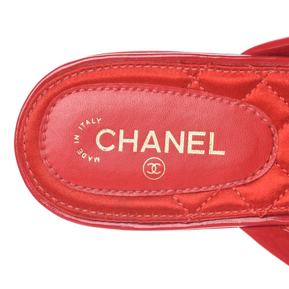 Chanel Patent Calfskin CC Mules 37 Red 7 of 16