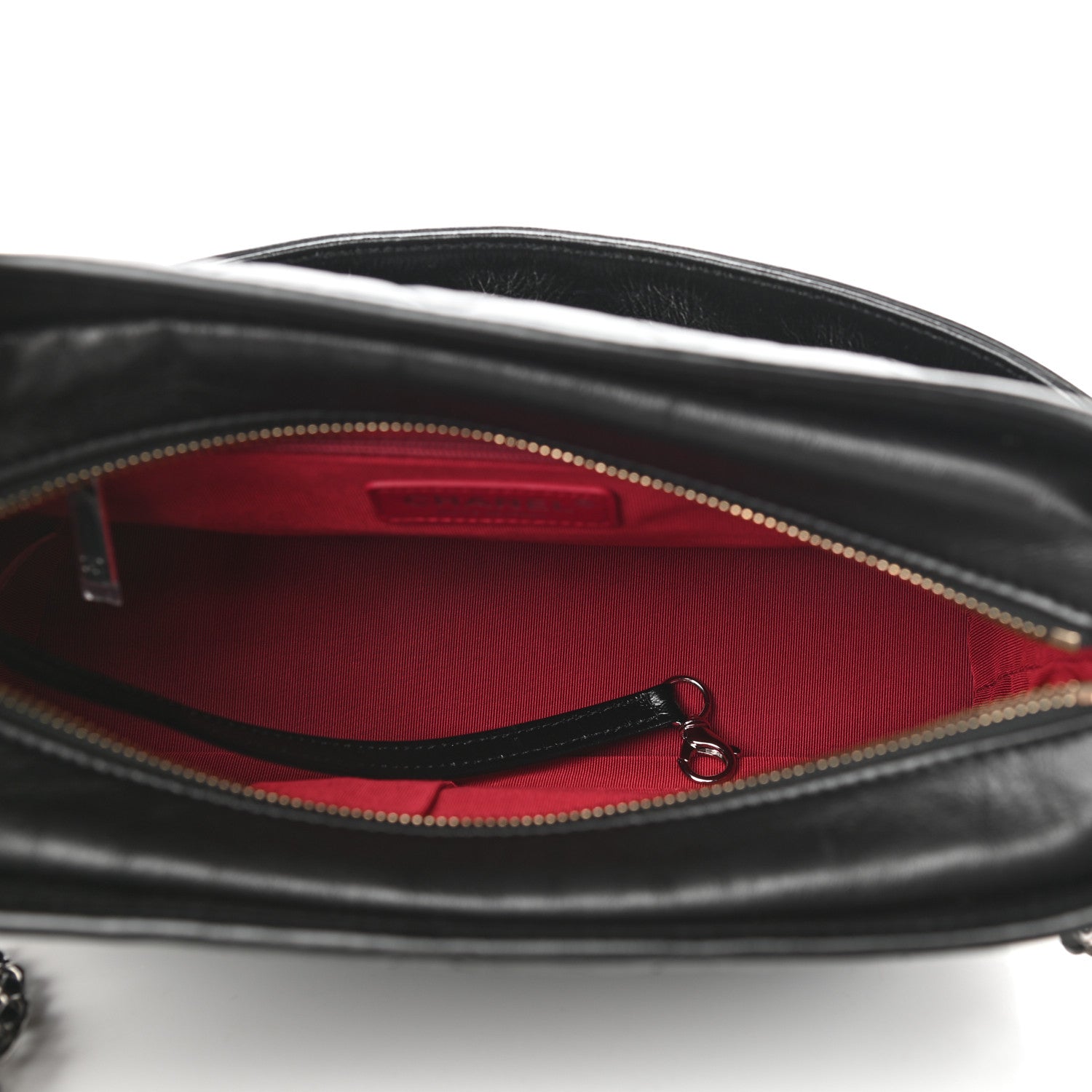 Chanel Aged Smooth Calfskin Quilted Medium Gabrielle Logo Hobo Black 5 of 10