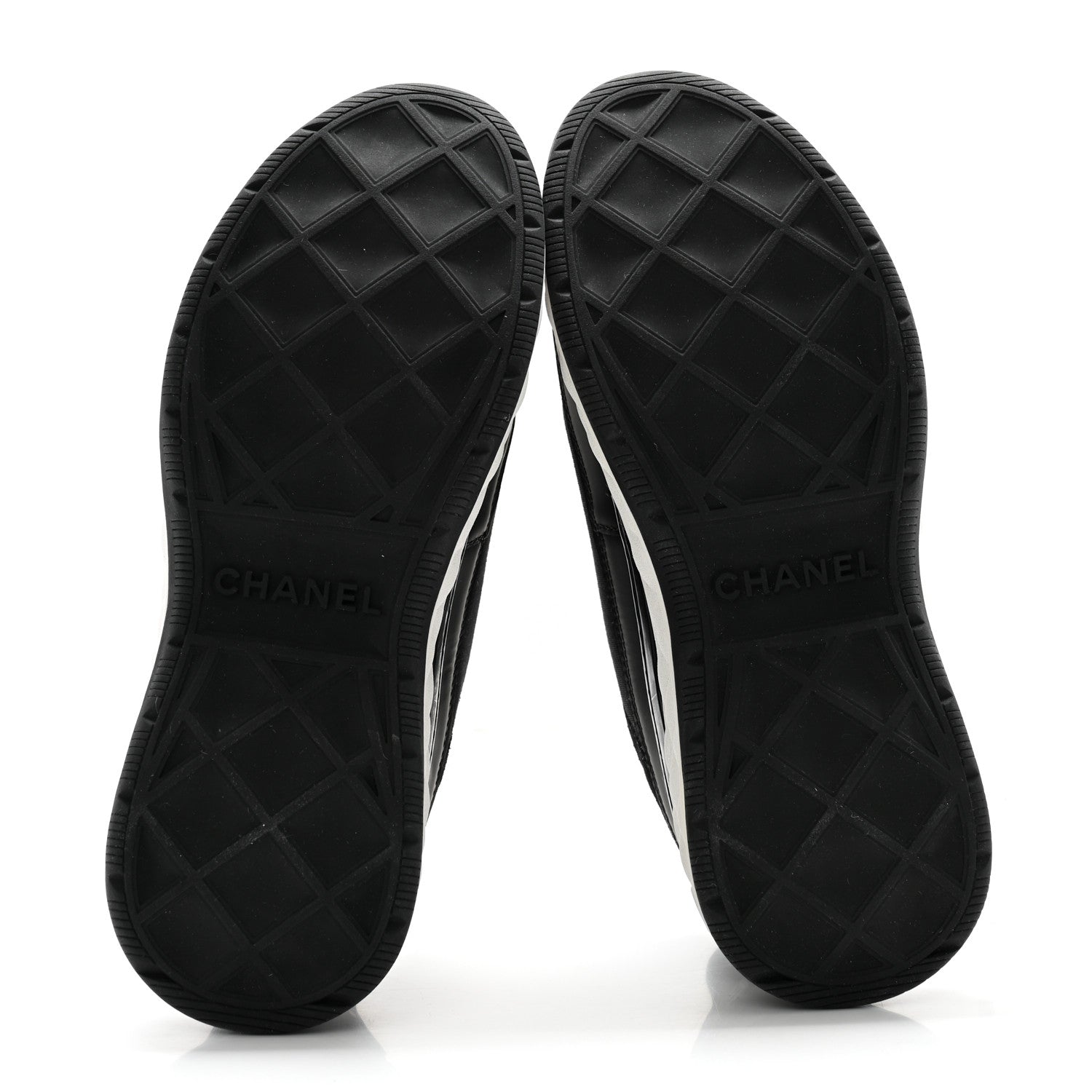 Chanel Velvet Calfskin Mixed Fibers CC Sneakers 36 Black 5 of 10