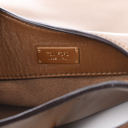 Tom Ford Ramskin Large Alix Padlock Zip Shoulder Bag Brown 8 of 15