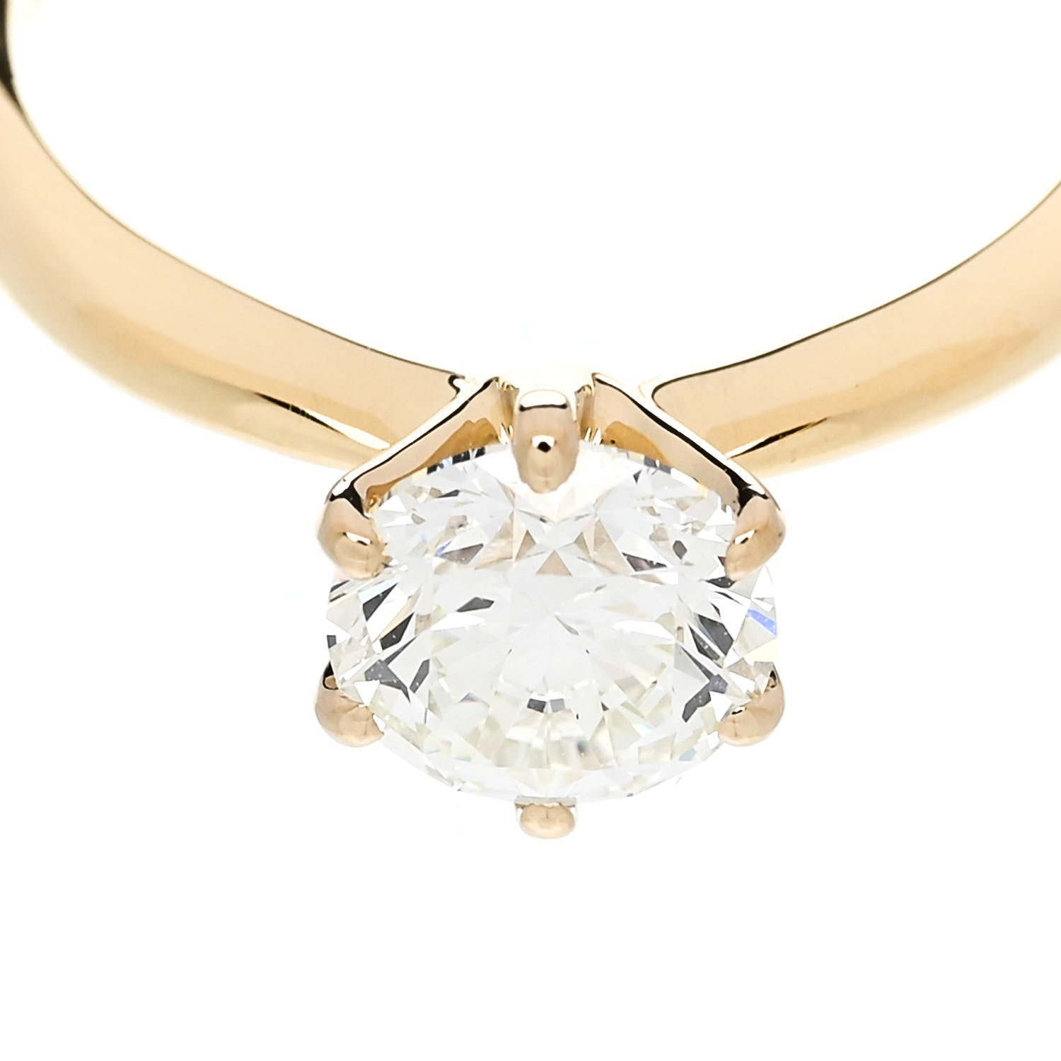 Parker & West by FASHIONPHILE 18K Yellow Gold Diamond 1.24ct Solitaire Engagement Ring 53 6.25 7 of 10