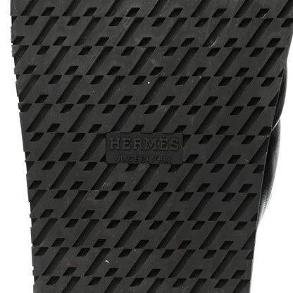 Hermes Nappa Extra Sandals 37 Black 6 of 9