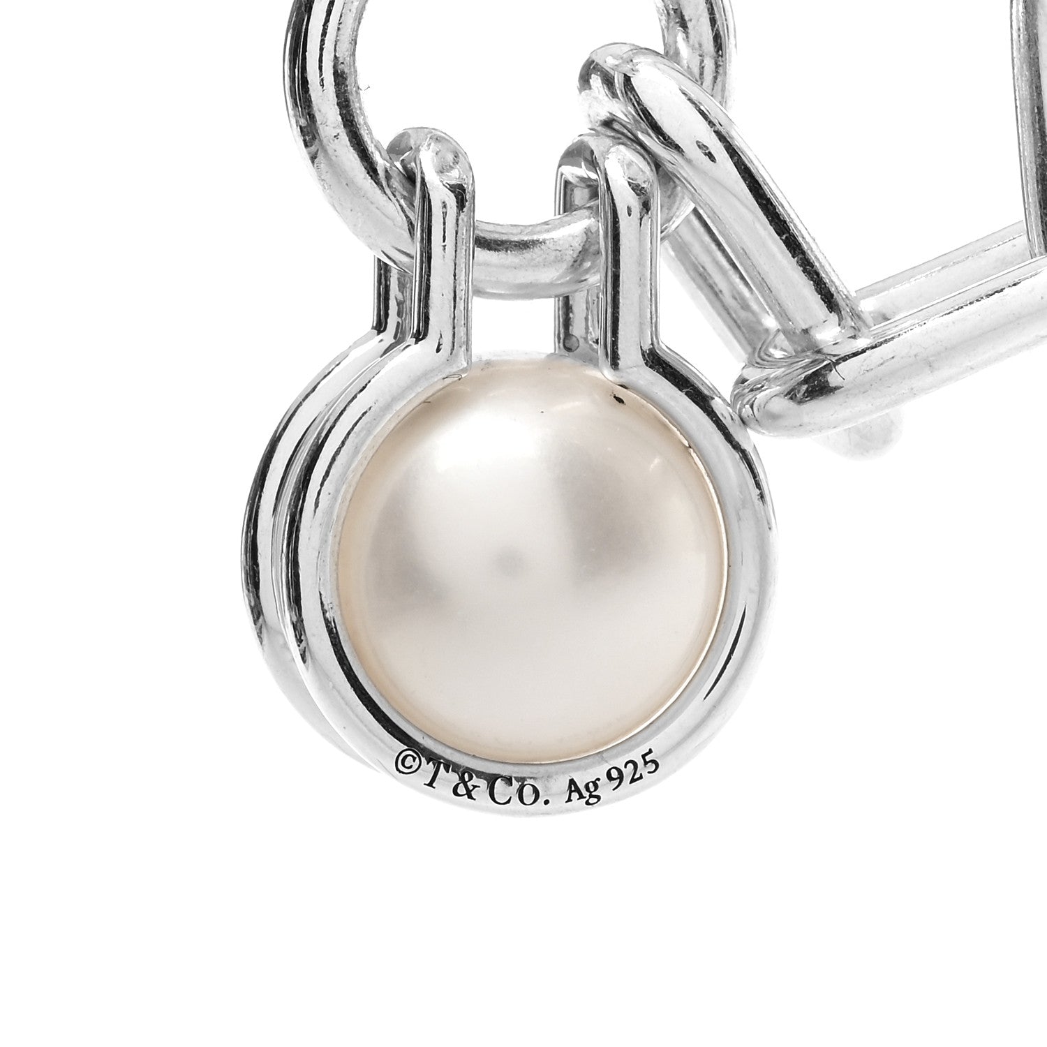 Tiffany Sterling Silver Pearl HardWear Link Bracelet 3 of 3
