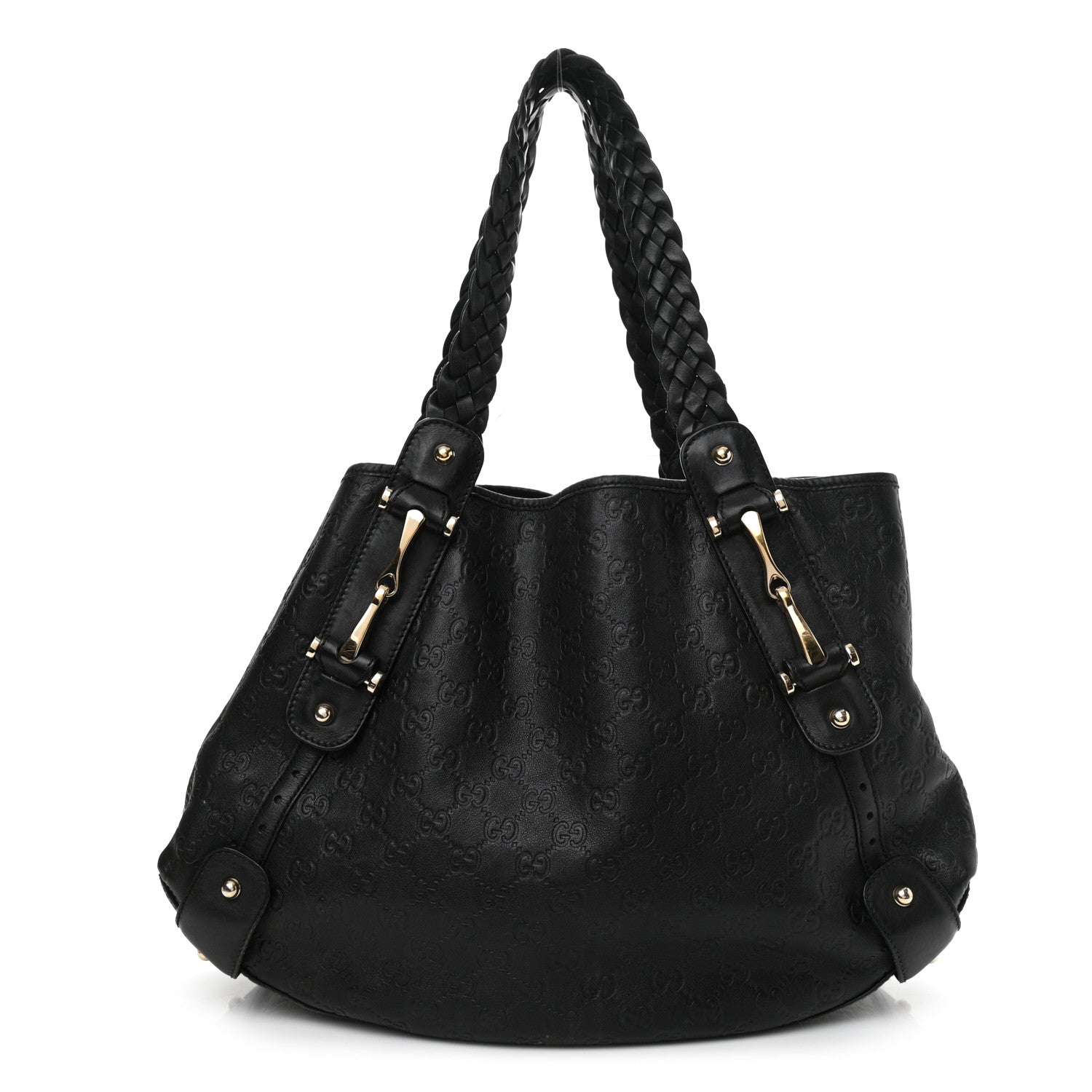 Gucci Guccissima Medium Pelham Shoulder Bag Black 1 of 14