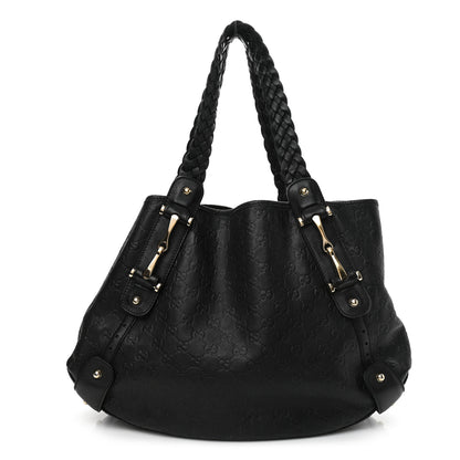 Gucci Guccissima Medium Pelham Shoulder Bag Black 1 of 14