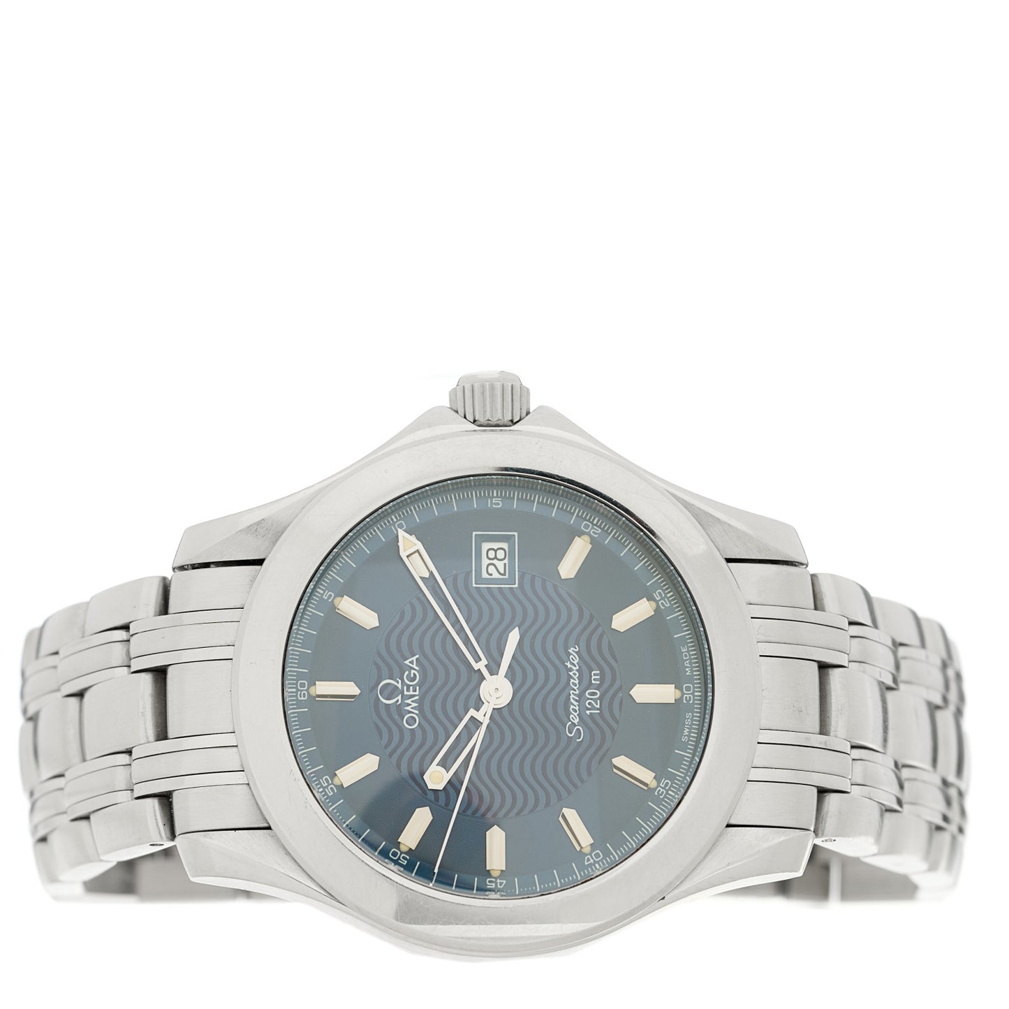 Stainless Steel 36mm Seamaster 120M Quartz Watch Blue 2511.81