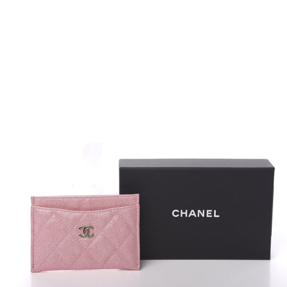 Chanel Iridescent Caviar Quilted Card Holder Rose Pink 8 of 8