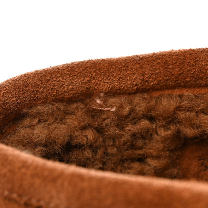 Bottega Veneta Suede Shearling Snap Ankle Boots 37 Caramel 10 of 11