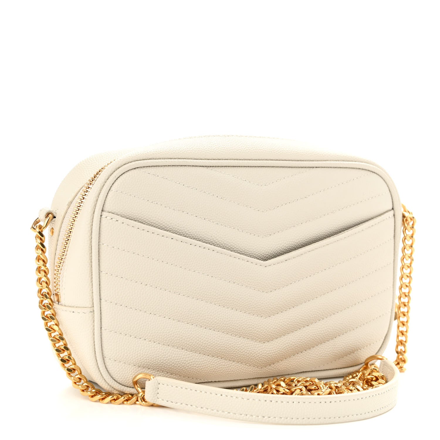 Saint Laurent Grain De Poudre Matelasse Monogram Mini Lou Camera Bag Crema Soft 3 of 9