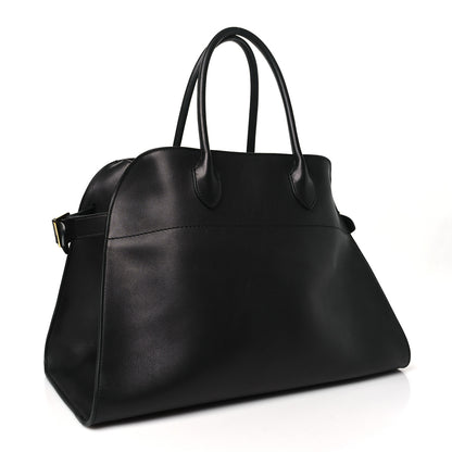 The Row Polished Saddle Calfskin Soft Margaux 15 Black 3 of 9