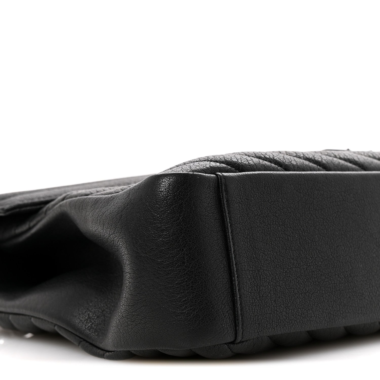 Saint Laurent Sheepskin Matelasse Chevron Monogram Monochrome Large College Satchel Black 16 of 21