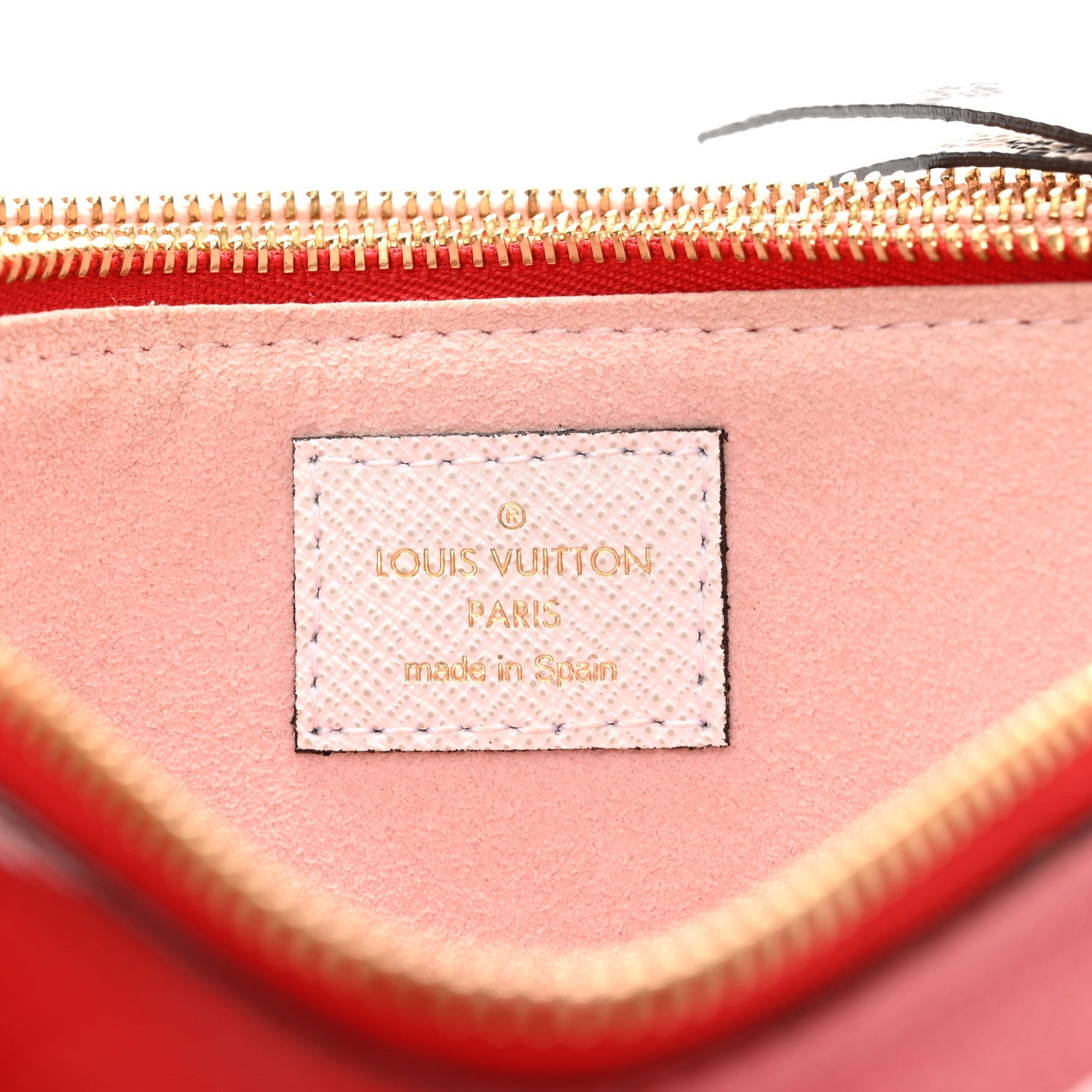 Louis Vuitton Monogram Giant Double Zip Pochette Rouge 6 of 10