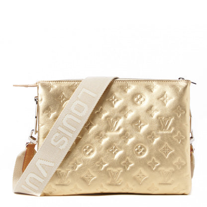 Louis Vuitton Lambskin Embossed Monogram Coussin PM Gold 1 of 9