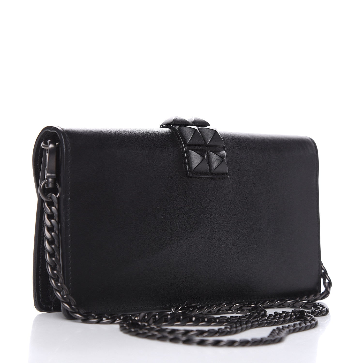 Prada City Calfskin Studded Mini Elektra Crossbody Bag Black 3 of 11