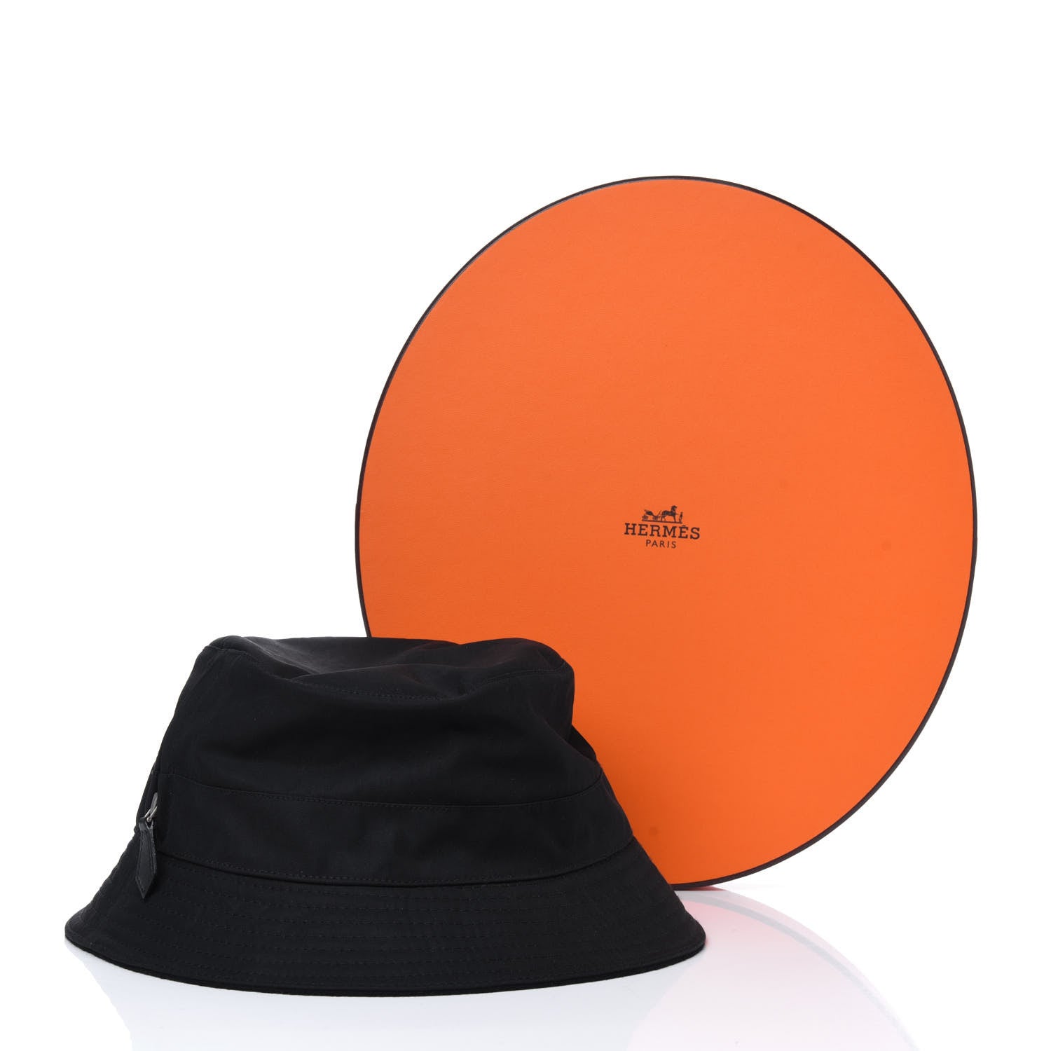 Hermes Cotton Bucket Hat 58 Black 5 of 5