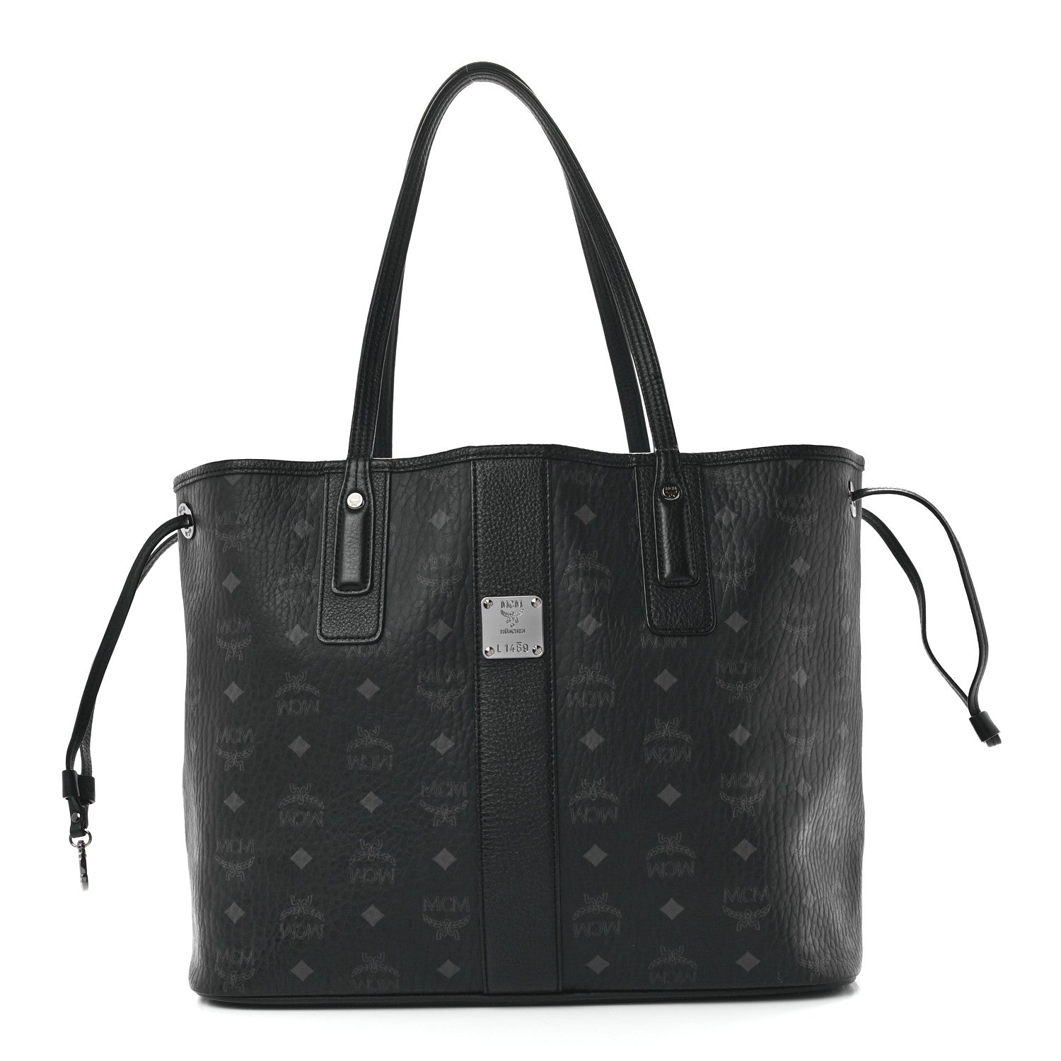 MCM Visetos Medium Liz Reversible Shopper Tote Black 1 of 18