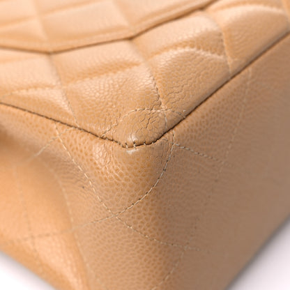 Chanel Caviar Quilted Jumbo Single Flap Beige 10 of 22