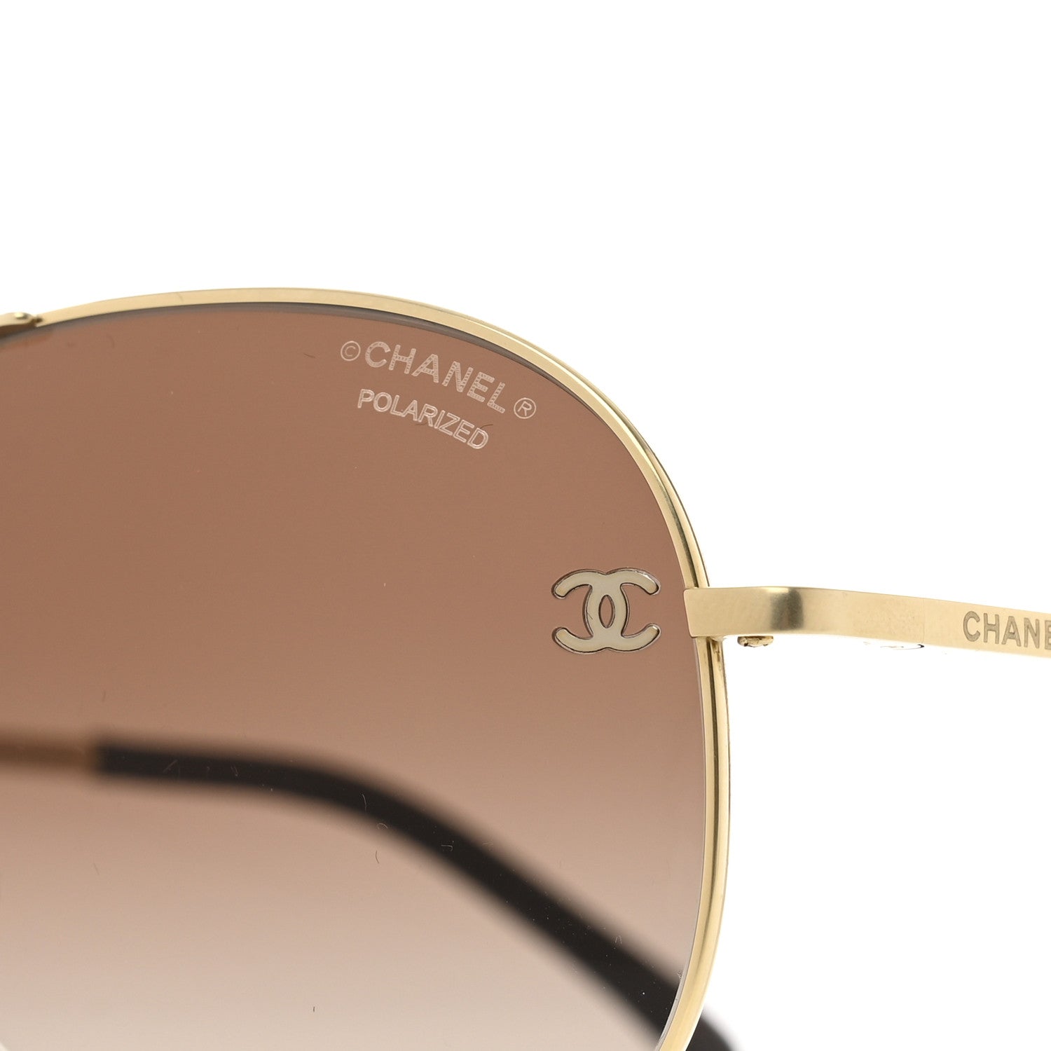 Chanel Metal Polarized Aviator CC Sunglasses 4189-T-Q 7 of 7