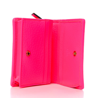 Gucci Calfskin Flora Print Zumi Card Case Fuxia Fluo 5 of 7