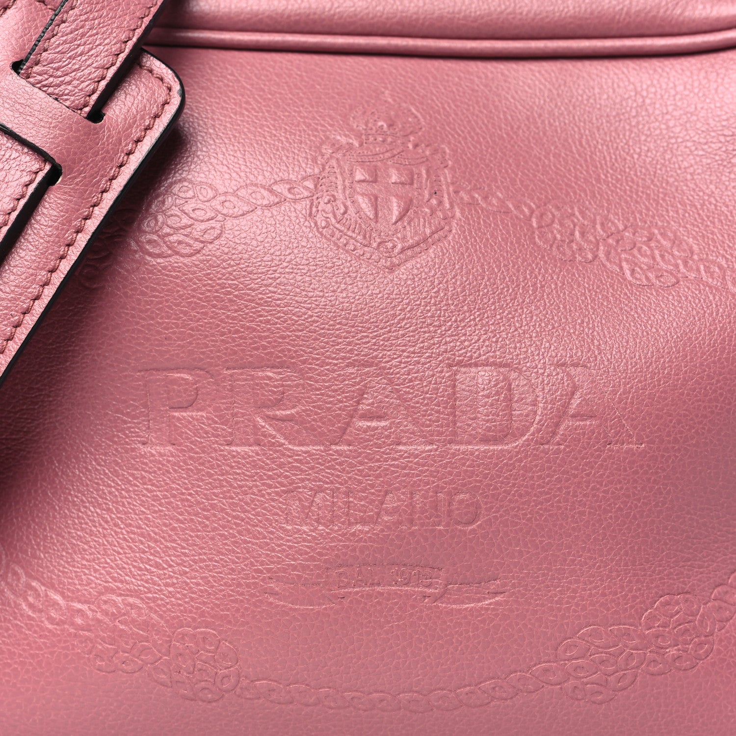 Prada Glace Calfskin Embossed Logo Crossbody Loto 8 of 11