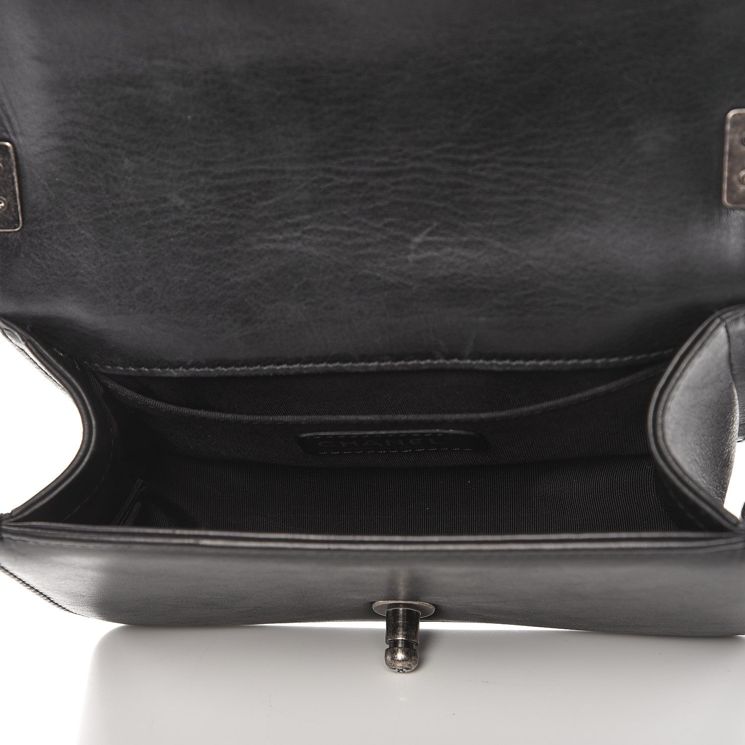 Chanel Calfskin Double Stitch Small Boy Flap Black 6 of 10