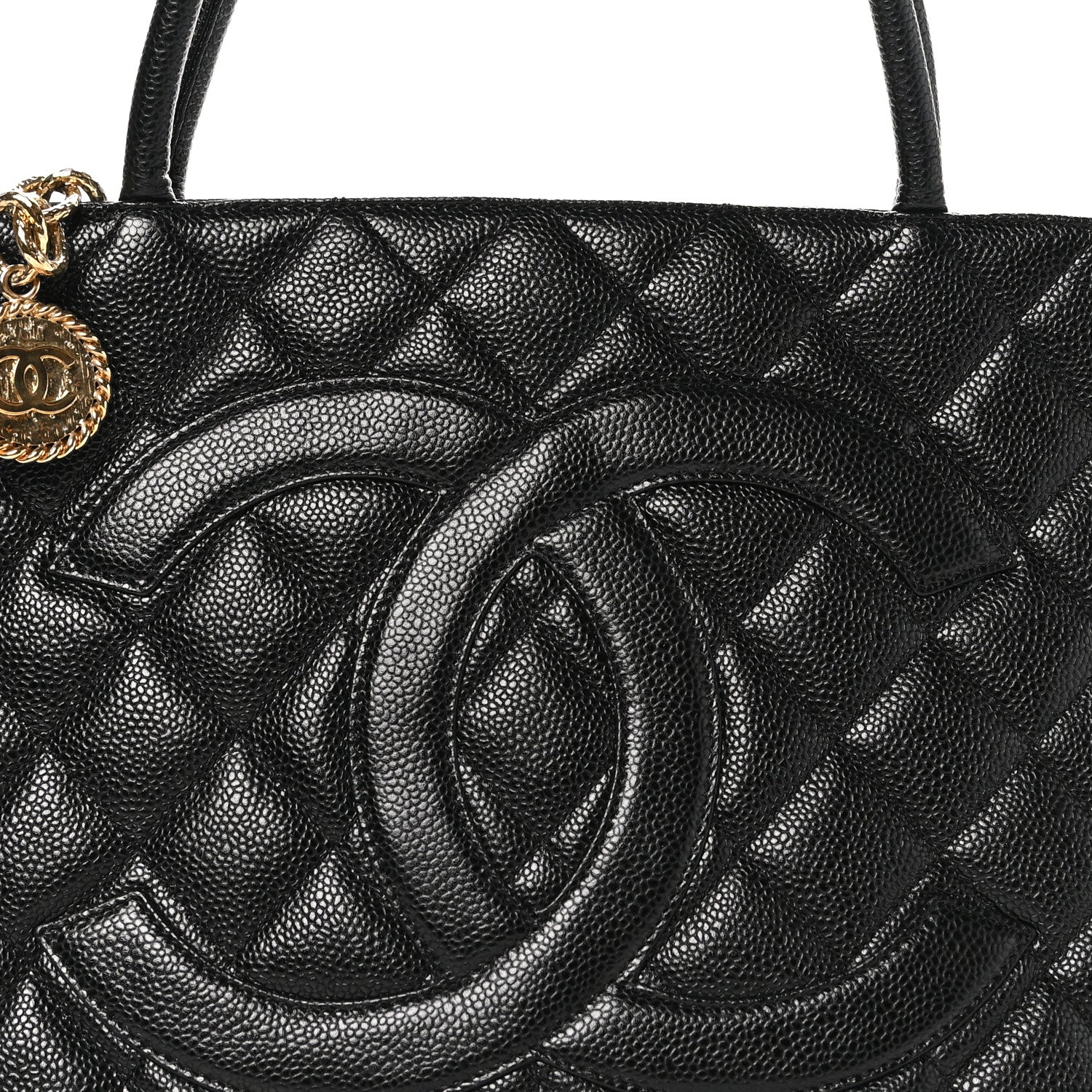 Chanel Caviar Quilted Medallion Tote Black 8 of 10