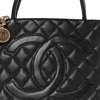 Chanel Caviar Quilted Medallion Tote Black 8 of 10