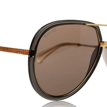 Gucci Aviator Sunglasses GG0904S Gold 8 of 9