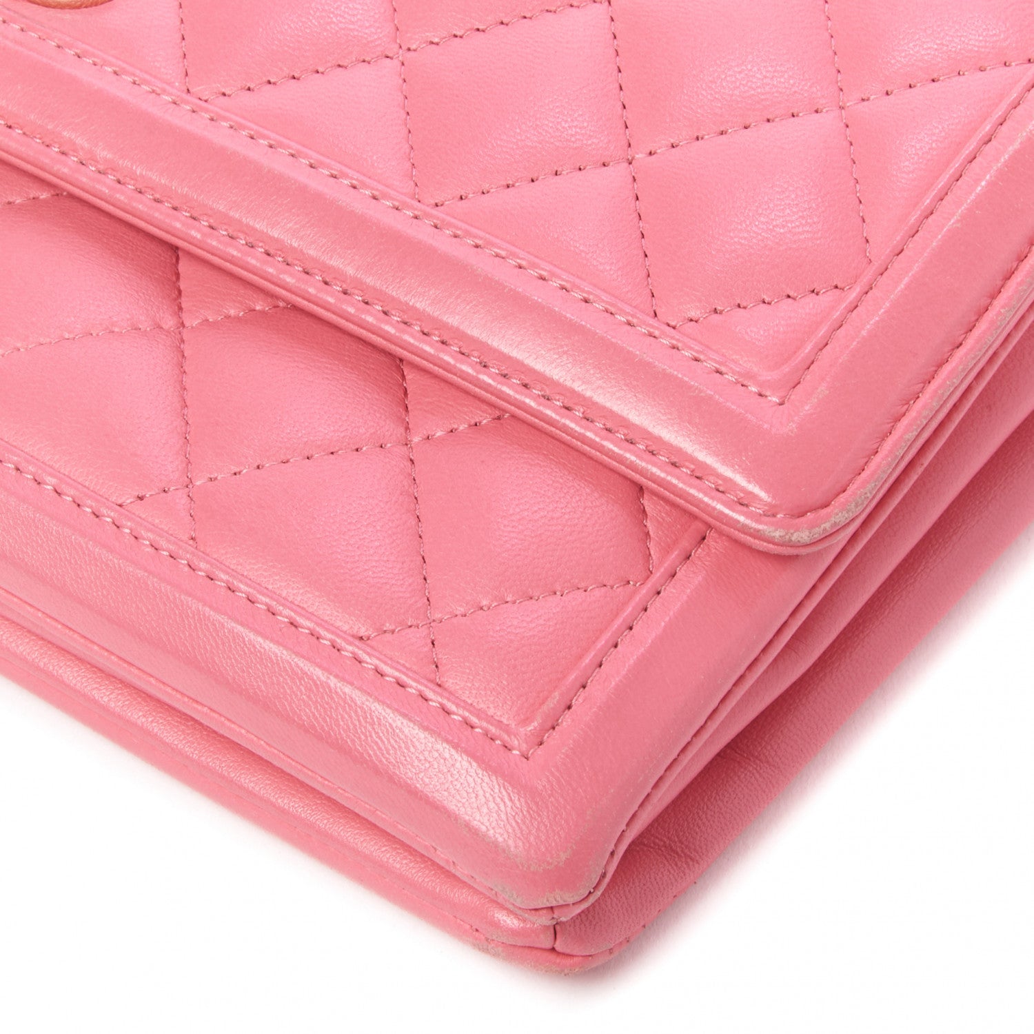 Chanel Lambskin Quilted 3 Pocket Flap Pink 5 of 10